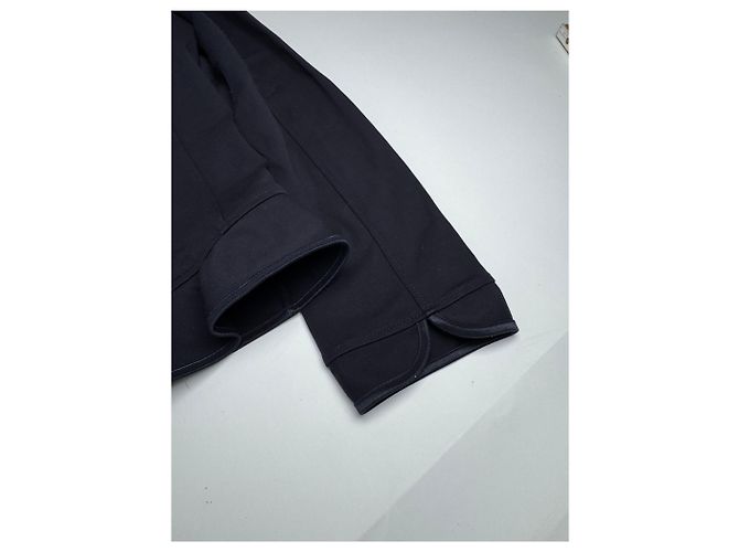 Vintage Courreges Paris Trench 38/M Marineblau - Ansicht 9