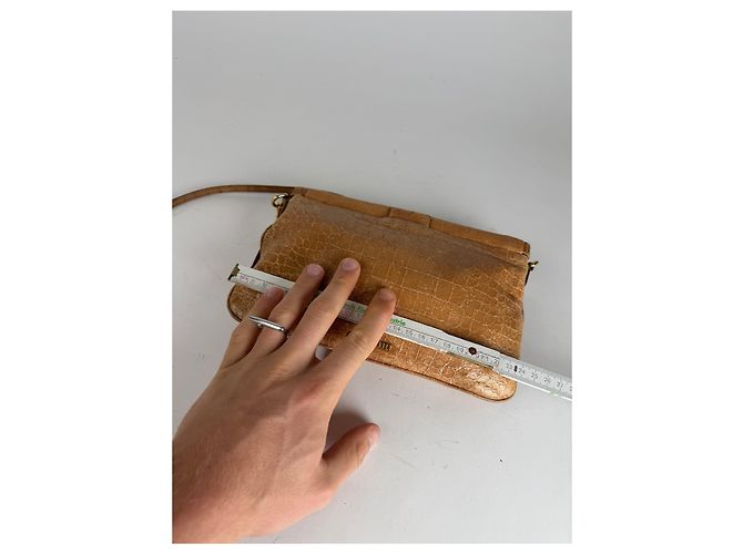 Vintage Miu Miu Leder Umhängetasche braun Orange - Ansicht 10