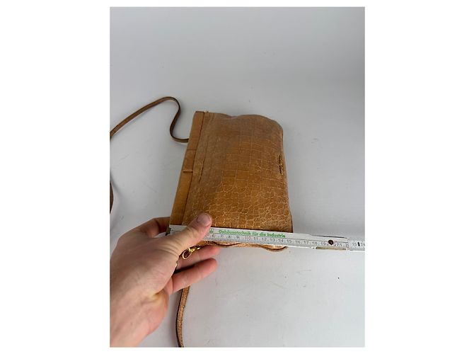 Vintage Miu Miu Leder Umhängetasche braun Orange - Ansicht 11