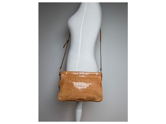 Vintage Miu Miu Leder Umhängetasche braun Orange - Ansicht 13