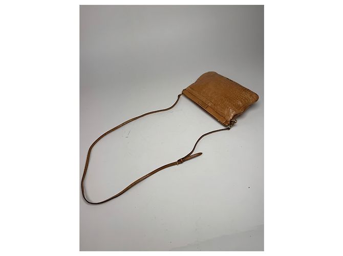 Vintage Miu Miu Leder Umhängetasche braun Orange - Ansicht 8
