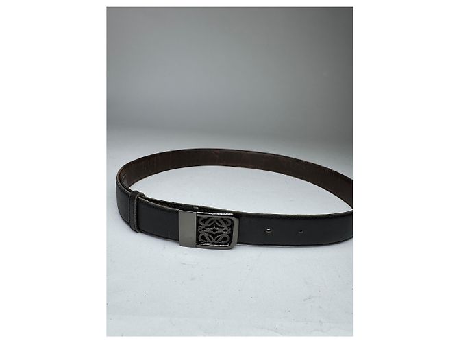 Vintage Loewe Madrid Ledergürtel schwarz - Ansicht 2