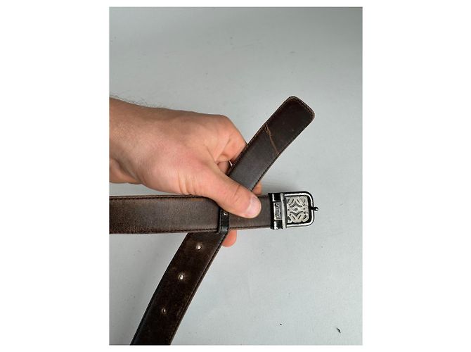Vintage Loewe Madrid Ledergürtel schwarz - Ansicht 4