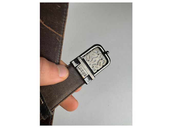Vintage Loewe Madrid Ledergürtel schwarz - Ansicht 5
