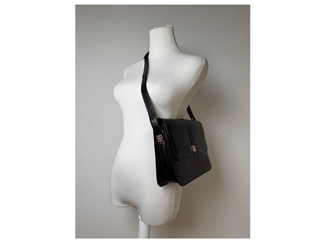 Vintage 2Way Givenchy 4G Leder Tasche schwarz - Ansicht 2