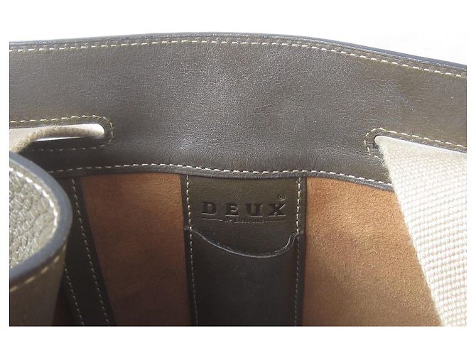 Delvaux Deux Backpack Khaki Leather - view 11