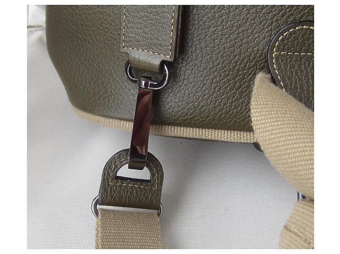 Delvaux Deux Backpack Khaki Leather - view 8