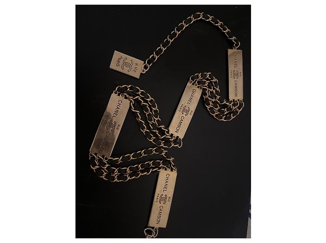Chanel Cambon Gürtel Leder gold Golden - Ansicht 2