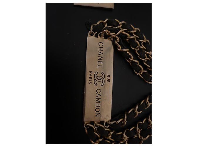 Chanel Cambon Gürtel Leder gold Golden - Ansicht 4