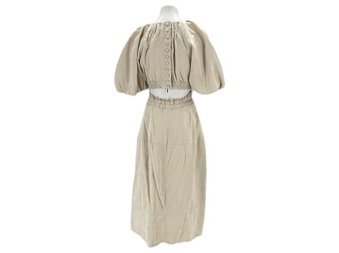 Maje Vestido AJE T.UK 10 de lino Beige - vista 2
