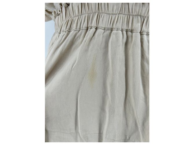 Maje Vestido AJE T.UK 10 de lino Beige - vista 6