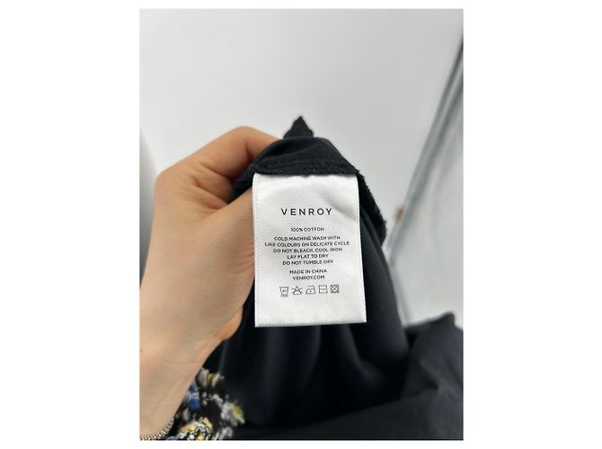 Autre Marque Vestido VENROY T.International S Algodón Negro - vista 7