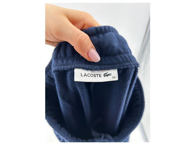 Pantalones LACOSTE T.FR 34 Algodón Azul marino - vista 3