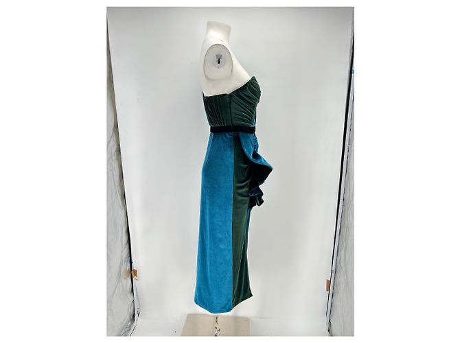 Autre Marque UNTERSCHRIFTLOS / UNTERSCHRIFTLOS Kleider T.US 6 Polyester Marineblau - Ansicht 3