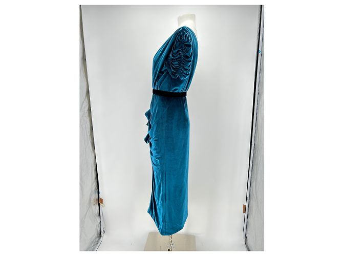 Autre Marque UNTERSCHRIFTLOS / UNTERSCHRIFTLOS Kleider T.US 6 Polyester Marineblau - Ansicht 4