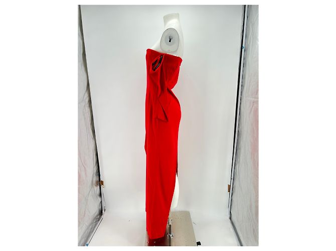 Thierry Mugler MUGLER Kleider T.International S Polyester Rot - Ansicht 4