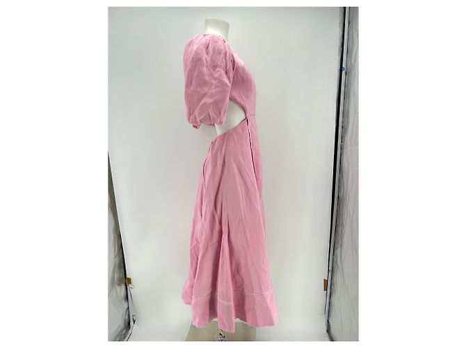 Maje Vestido AJE T.US 10 de lino Rosa - vista 3
