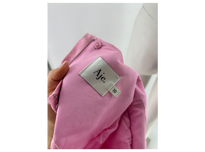 Maje Vestido AJE T.US 10 de lino Rosa - vista 5