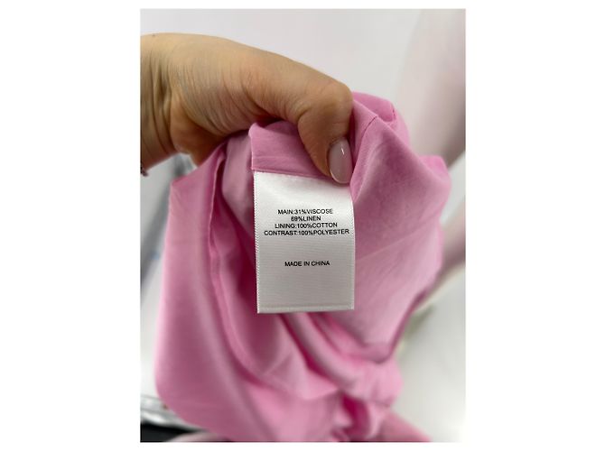 Maje Vestido AJE T.US 10 de lino Rosa - vista 6