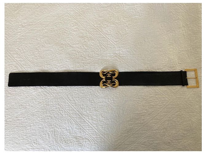 Chanel-Taillengürtel, Kollektion 1988 Schwarz Gold hardware - Ansicht 11