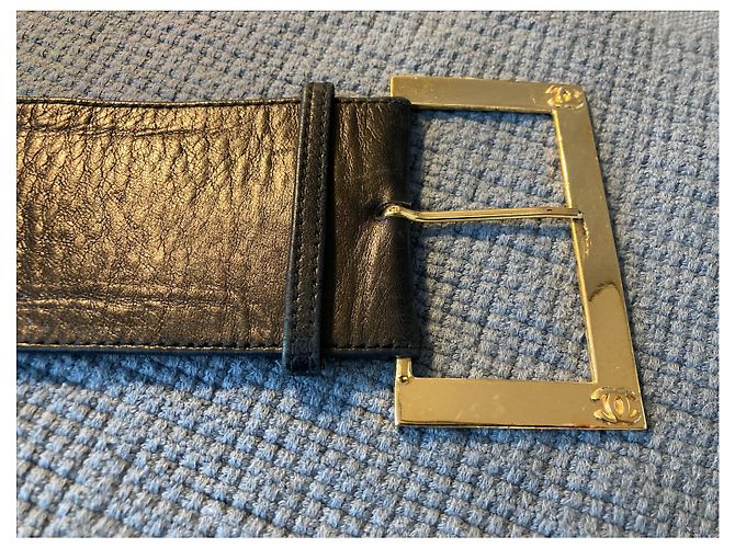Chanel-Taillengürtel, Kollektion 1988 Schwarz Gold hardware - Ansicht 4