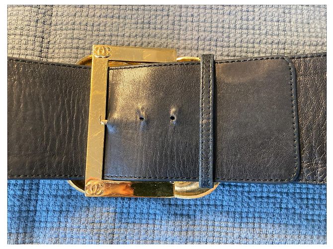 Chanel-Taillengürtel, Kollektion 1988 Schwarz Gold hardware - Ansicht 6