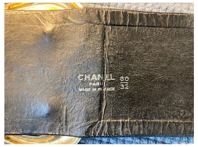 Chanel-Taillengürtel, Kollektion 1988 Schwarz Gold hardware - Ansicht 8