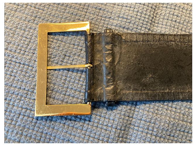 Chanel-Taillengürtel, Kollektion 1988 Schwarz Gold hardware - Ansicht 9