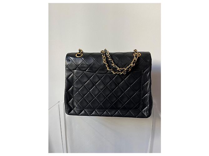 Borsa Chanel Timeless Classic in pelle di agnello nera Nero - vista 2