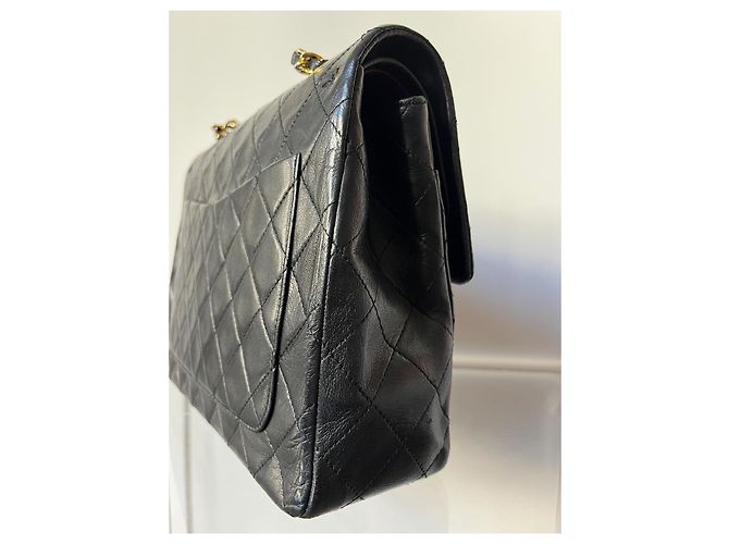 Borsa Chanel Timeless Classic in pelle di agnello nera Nero - vista 3