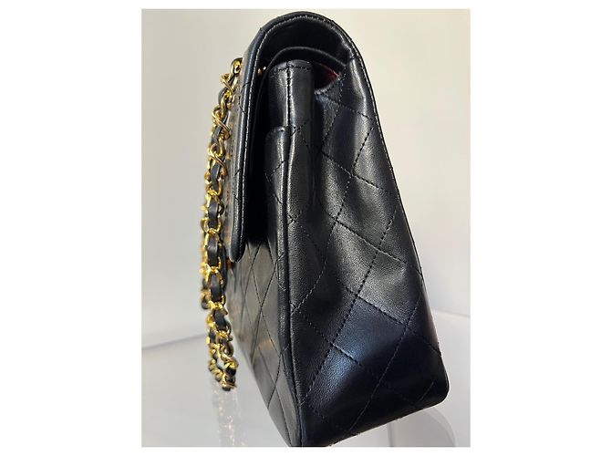 Borsa Chanel Timeless Classic in pelle di agnello nera Nero - vista 4