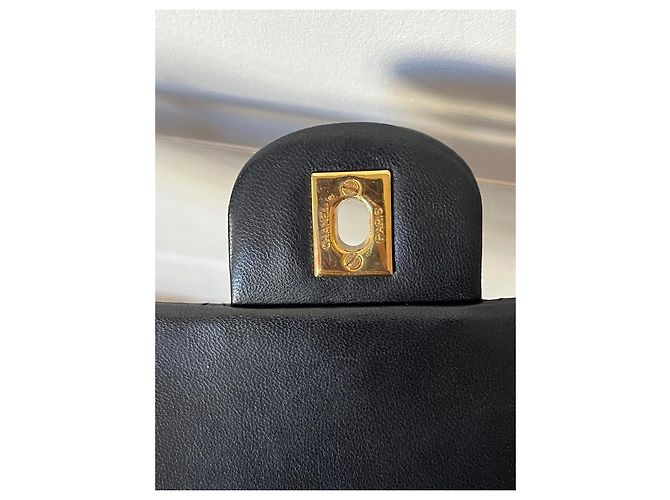 Borsa Chanel Timeless Classic in pelle di agnello nera Nero - vista 9