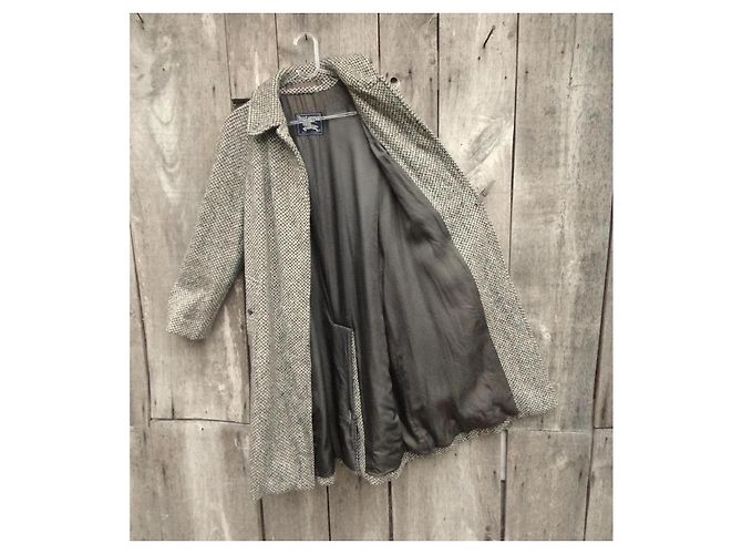 Abrigo Burberry de tweed gris - vista 10