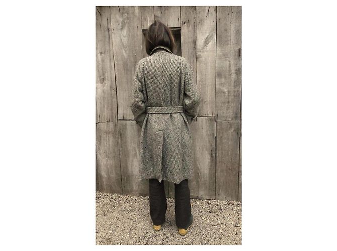 Abrigo Burberry de tweed gris - vista 5