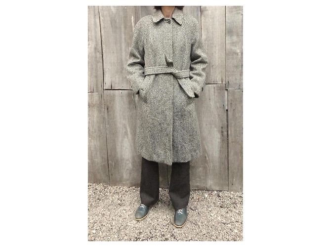 Abrigo Burberry de tweed gris - vista 6