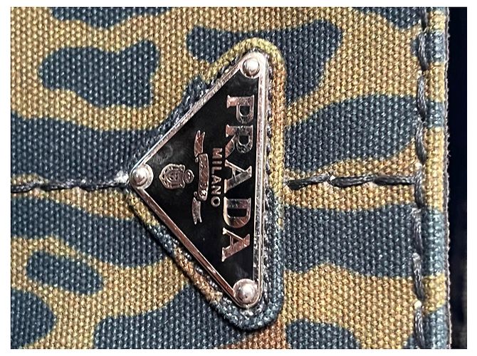 Bolso Prada lona camuflaje de leopardo caqui - vista 16
