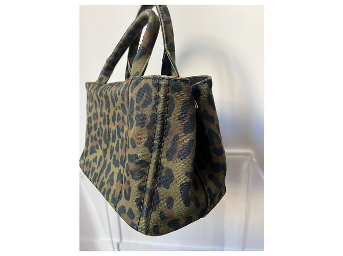 Bolso Prada lona camuflaje de leopardo caqui - vista 2