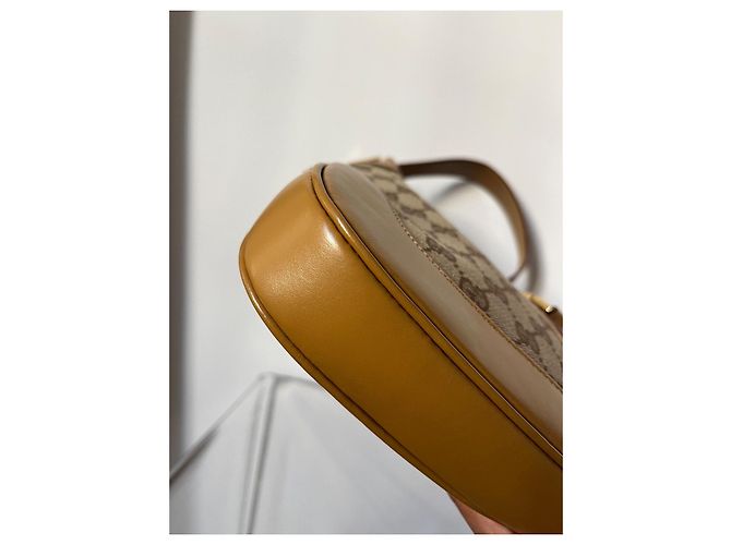Borsa Gucci Jackie GG Supreme tela e pelle beige - vista 4