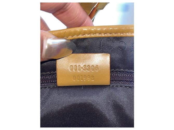 Borsa Gucci Jackie GG Supreme tela e pelle beige - vista 7