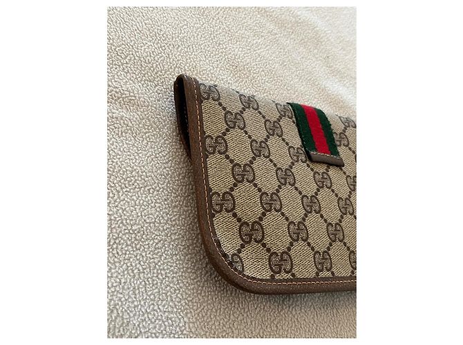 Clutch Gucci Ophidia GG Supreme Beige Pelle e Tela - vista 5