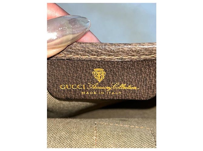 Clutch Gucci Ophidia GG Supreme Beige Pelle e Tela - vista 6
