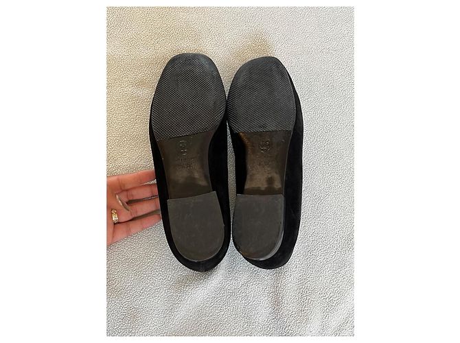 Ballerine Chanel Camélia in velluto nero - vista 9