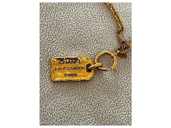 Collana Chanel 31 Rue Cambon Paris dorata metallo D'oro - vista 2