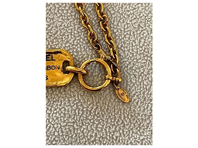 Collana Chanel 31 Rue Cambon Paris dorata metallo D'oro - vista 3