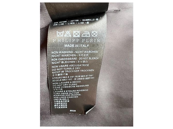 Chaqueta Bomber Philipp Plein Negra con Strass Algodón Lino Negro - vista 6