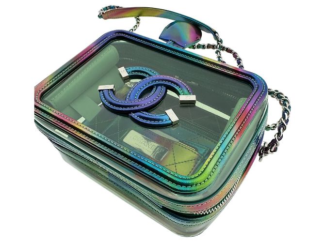 Borsa Vanity Case Chanel Piccola PVC Arcobaleno limitata Multicolore - vista 10