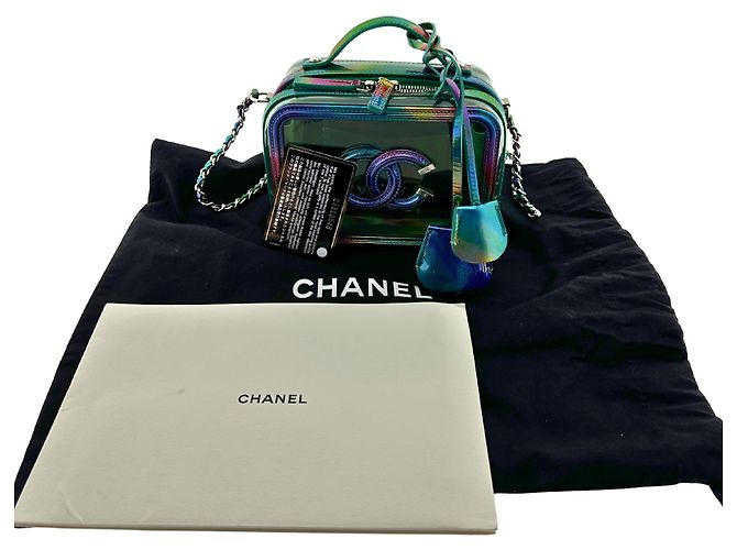 Borsa Vanity Case Chanel Piccola PVC Arcobaleno limitata Multicolore - vista 12