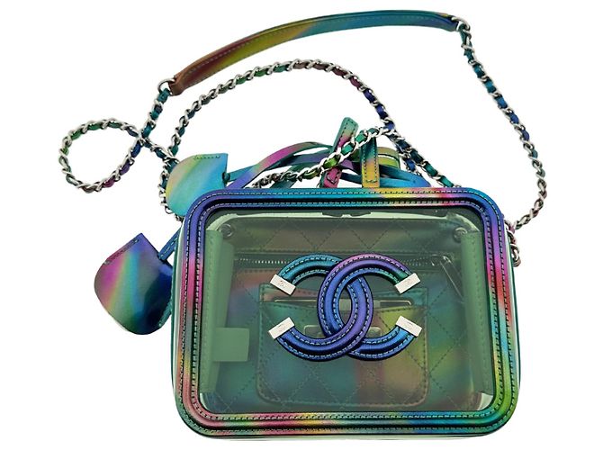 Borsa Vanity Case Chanel Piccola PVC Arcobaleno limitata Multicolore - vista 2