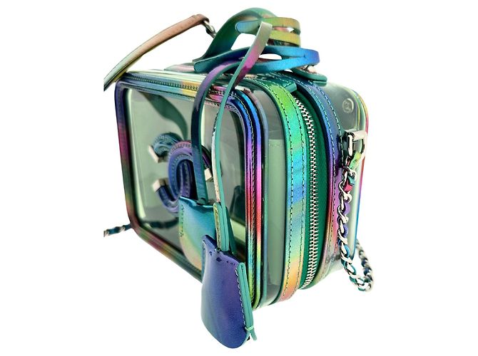 Borsa Vanity Case Chanel Piccola PVC Arcobaleno limitata Multicolore - vista 3
