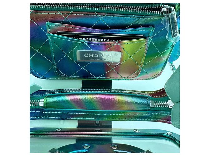 Borsa Vanity Case Chanel Piccola PVC Arcobaleno limitata Multicolore - vista 4